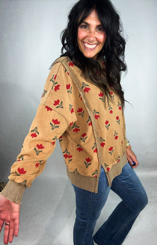 Flower Print Mineral Top