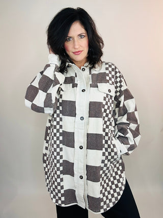 The Cozy Check Corduroy Shacket