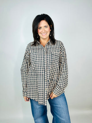 Blueberry LS Button Up