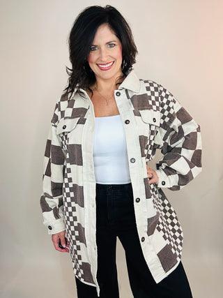 The Cozy Check Corduroy Shacket