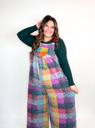 Brushed Checker Overalls
