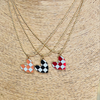 Checkered Heart Necklace