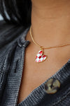 Checkered Heart Necklace