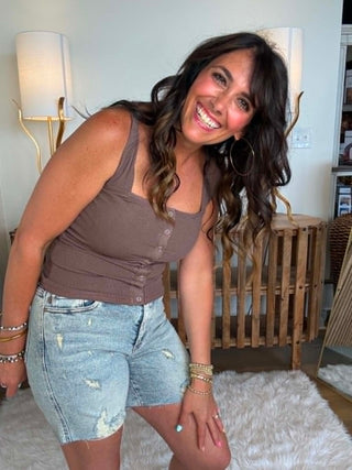 Brown tank top