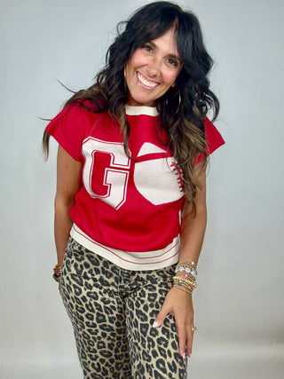 Go Red Football Sweater