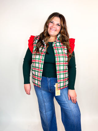 Classic Plaid Puffer Vest