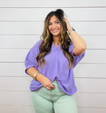 Take Your Chance In Lavender Top