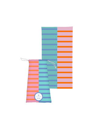 Pink and Teal Beach Towel