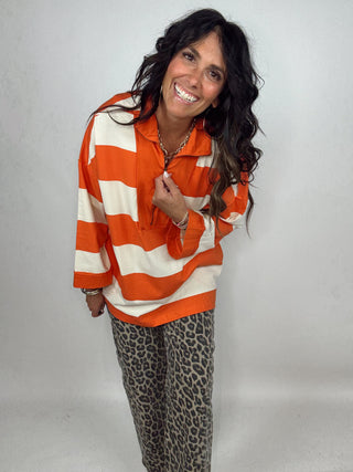 Themed Striped Jersey Top