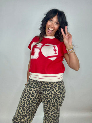 Go Red Football Sweater