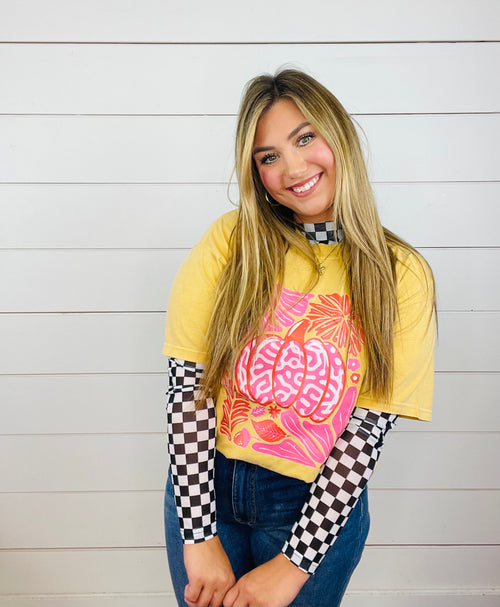 Pumpkin Floral Tee