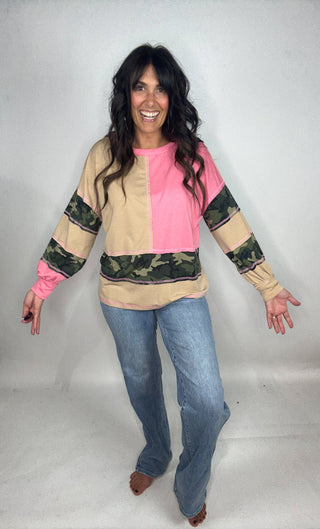 Candy Pink Camo Top