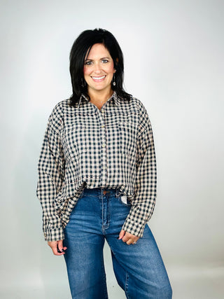 Blueberry LS Button Up