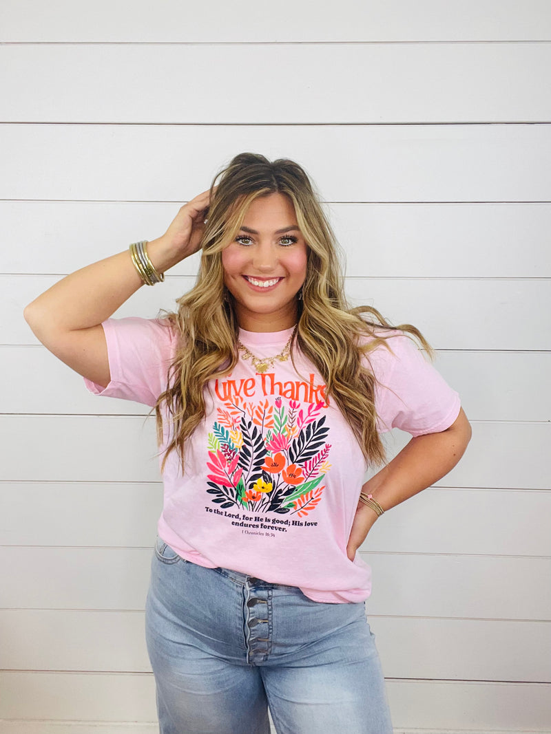 Pink CC Give Thanks Tee