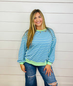 Atlantic Blue Striped Pullover