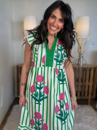 Garden Grace Midi Dress