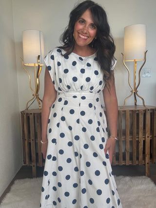 Blue Bell Dot Dress