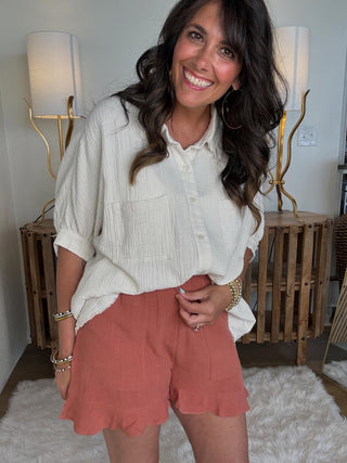Effortless Charm Button Up