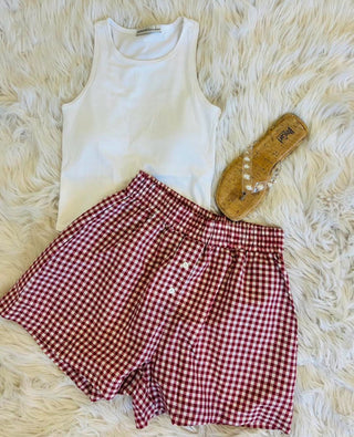 Firecracker Gingham Short